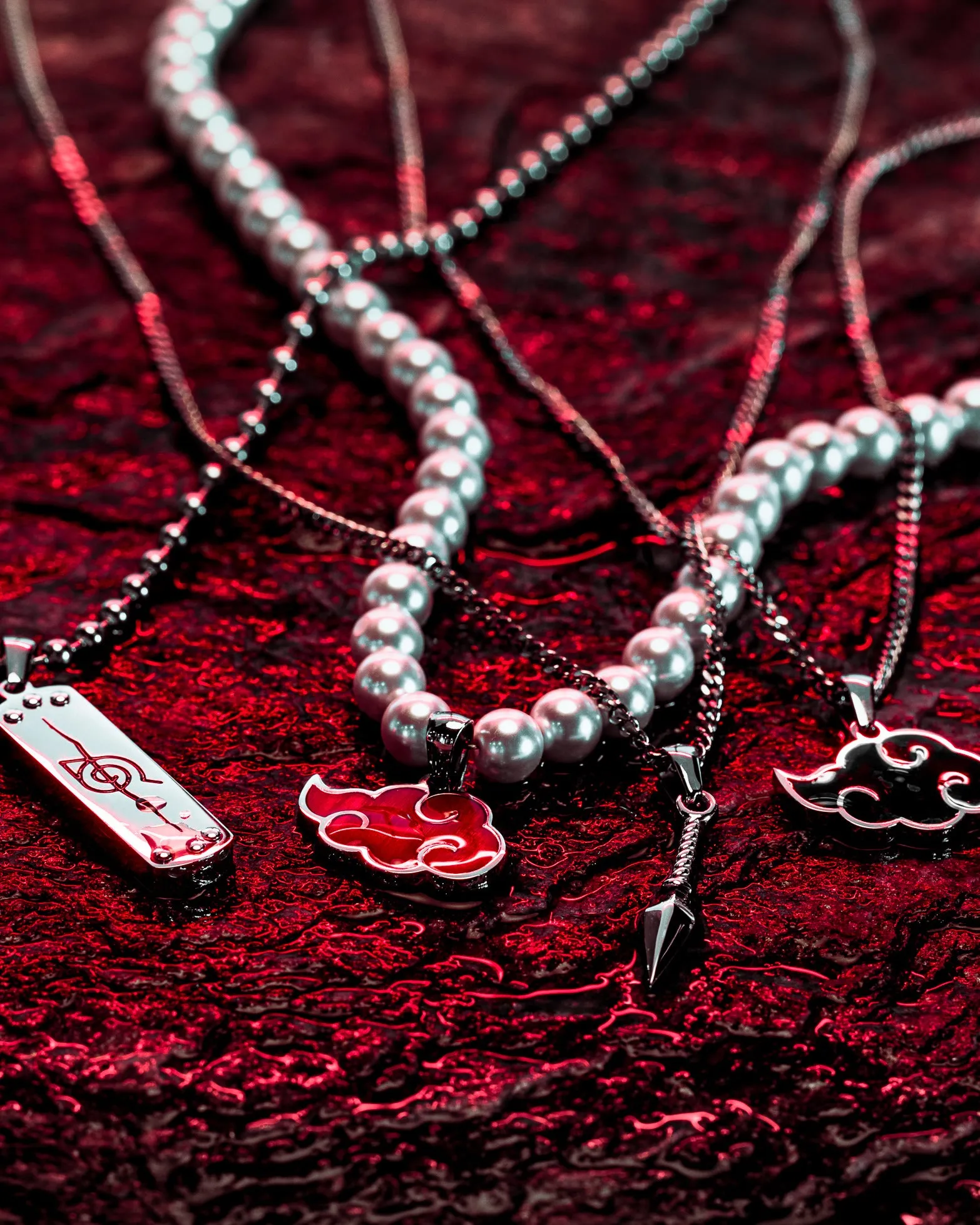 Loiter X Naruto Itachi Headband Necklace Stainless Steel