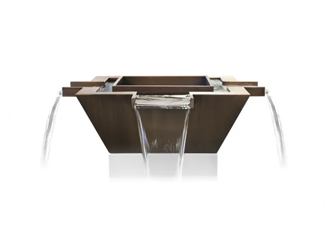 Maya 4-Way Copper Fire & Water Bowl
