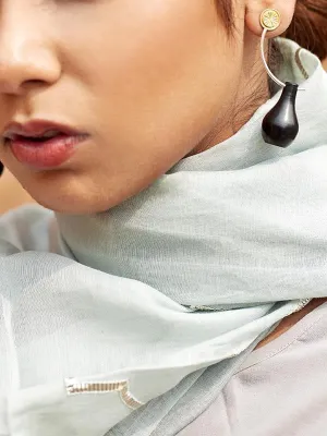 Mehrab Jaali Work Earrings Black