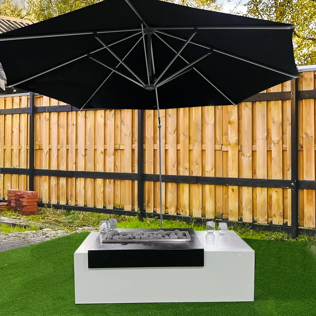 Moonstone Fire Table, Powder Coated Metal - Fire Pit