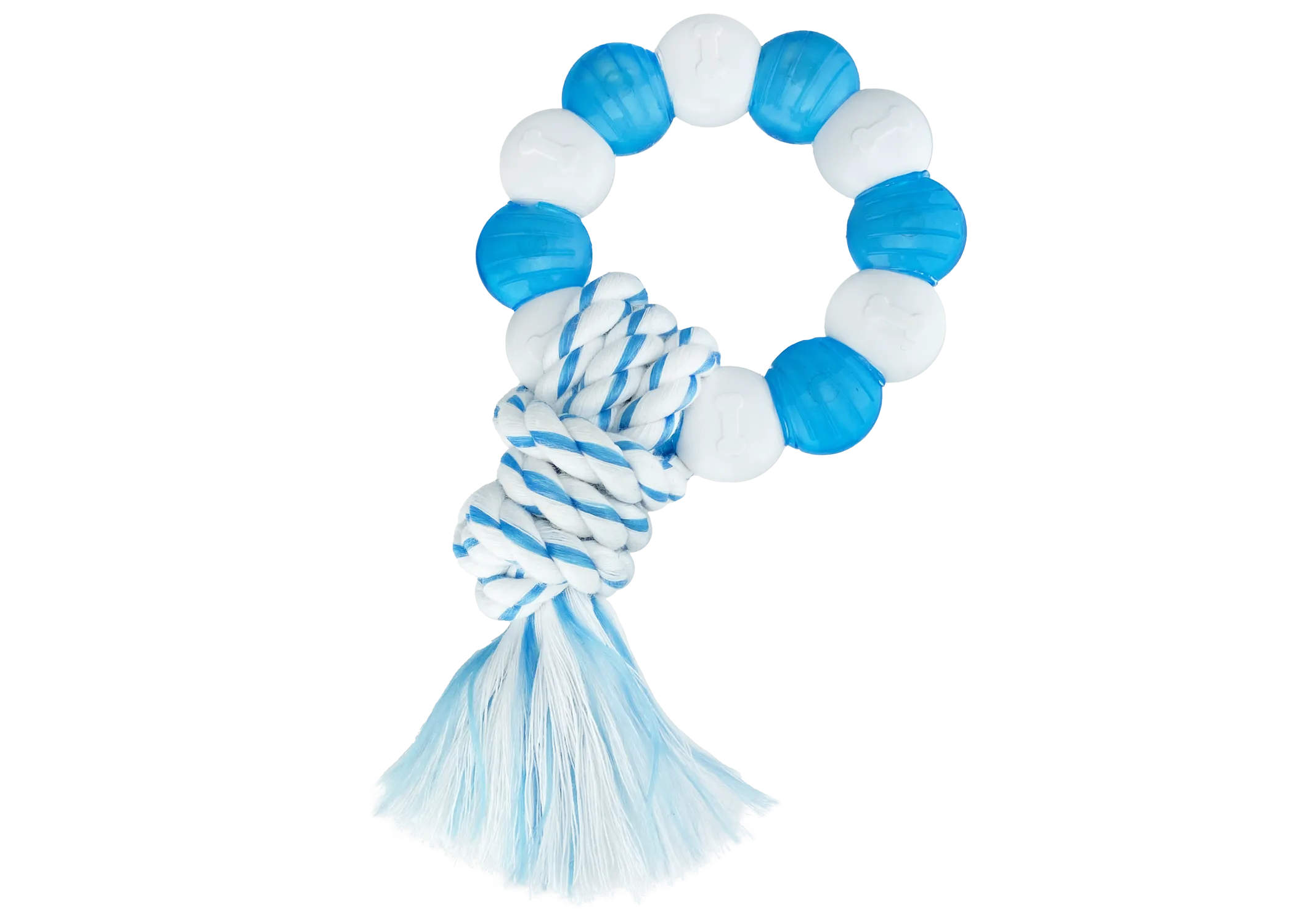Multipet Canine Clean Small Dogs Peppermint Nubby Ring with Rope 6inch
