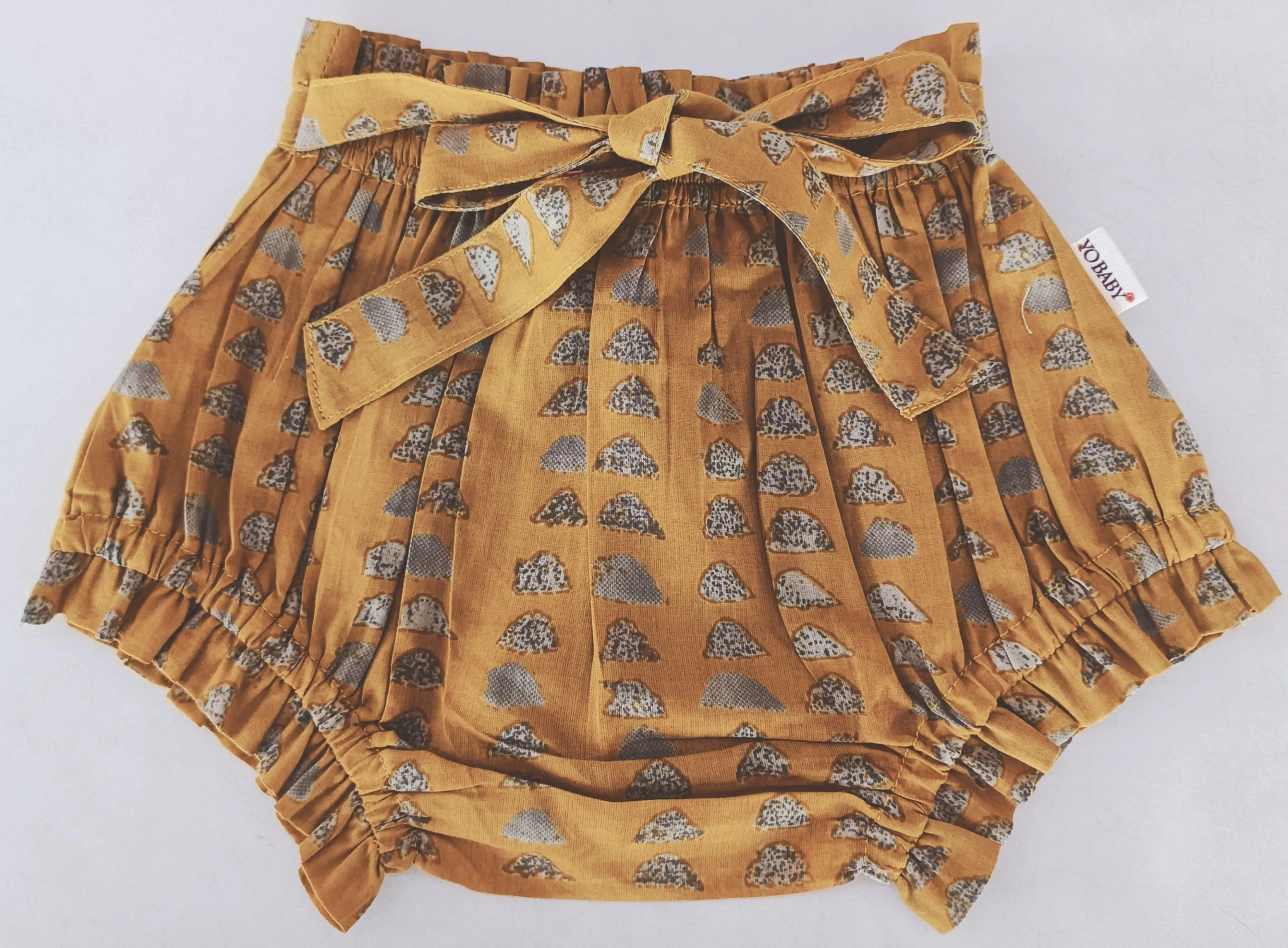 Mustard Shorts-Style Diaper Cover