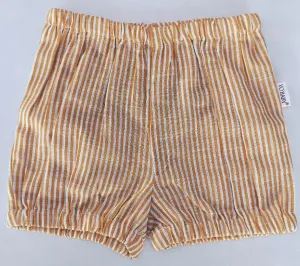 Mustard Stripes Print Cotton-Linen Boys Diaper Cover