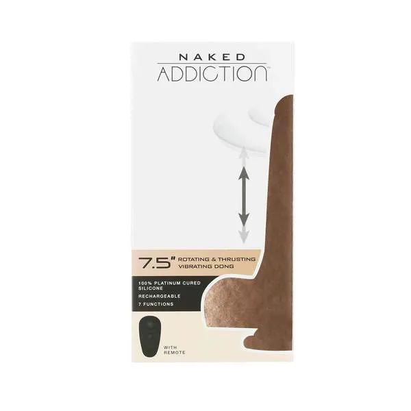 Naked Addiction The Freak 7.5" Vibrating, Rotating and Thrusting Dong