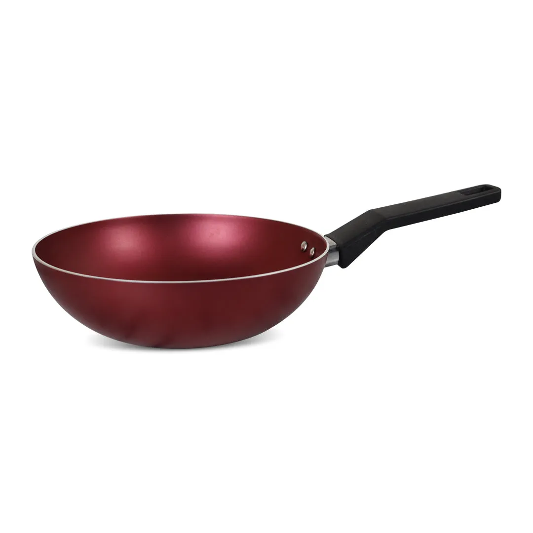 Non Stick Deep Fry Pan without Lid - Red