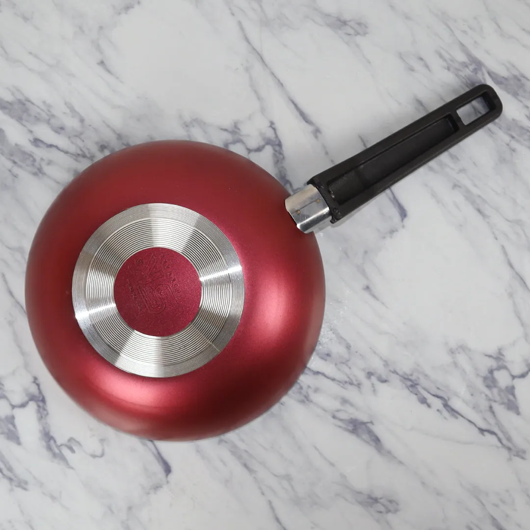 Non Stick Deep Fry Pan without Lid - Red