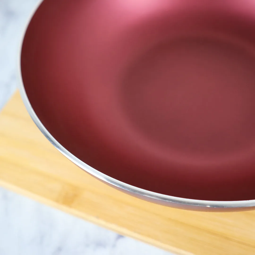 Non Stick Deep Fry Pan without Lid - Red