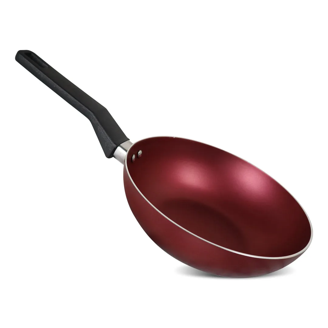 Non Stick Deep Fry Pan without Lid - Red