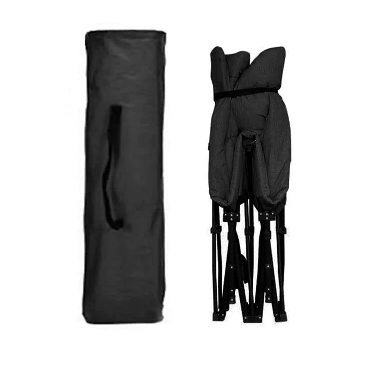 Nordcore Camping Cot Premium, Black-190x68x40cm - max 200kg