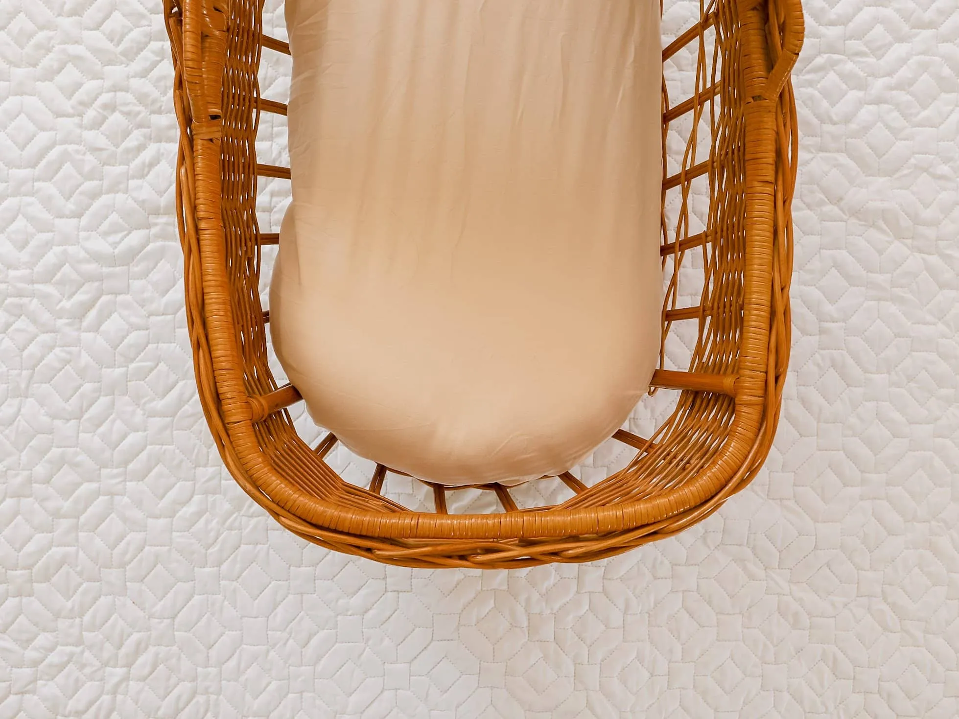 Oatmeal Fitted Organic Bassinet Sheet/ Change Mat Cover
