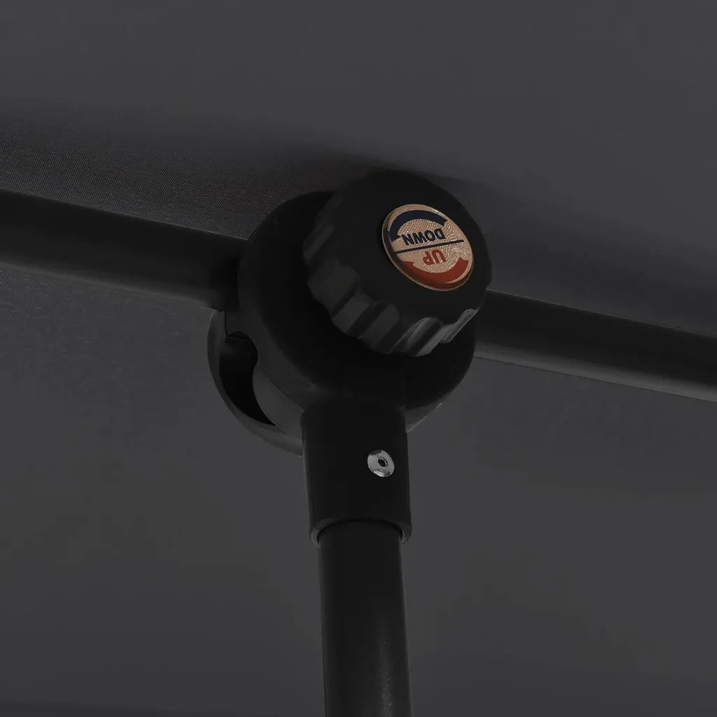 Outdoor Parasol with Aluminium Pole 180x110 cm Black