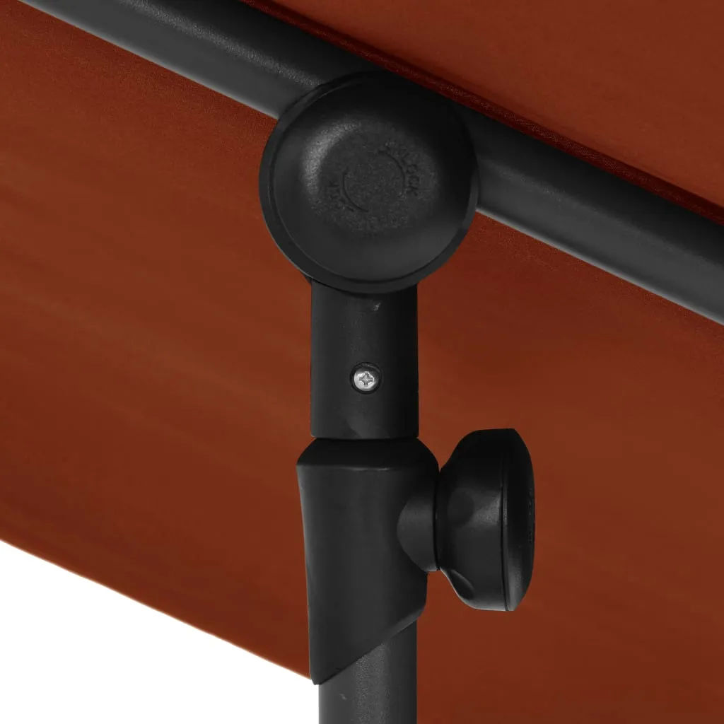 Outdoor Parasol with Aluminium Pole 180x130 cm Terracotta