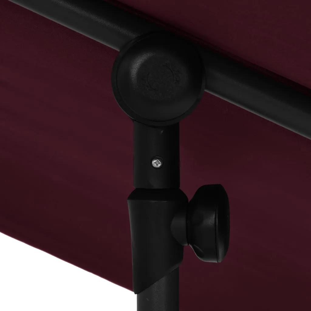 Outdoor Parasol with Aluminium Pole 2x1.5 m Bordeaux Red