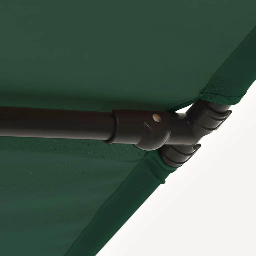 Outdoor Parasol with Aluminium Pole 2x1.5 m Green