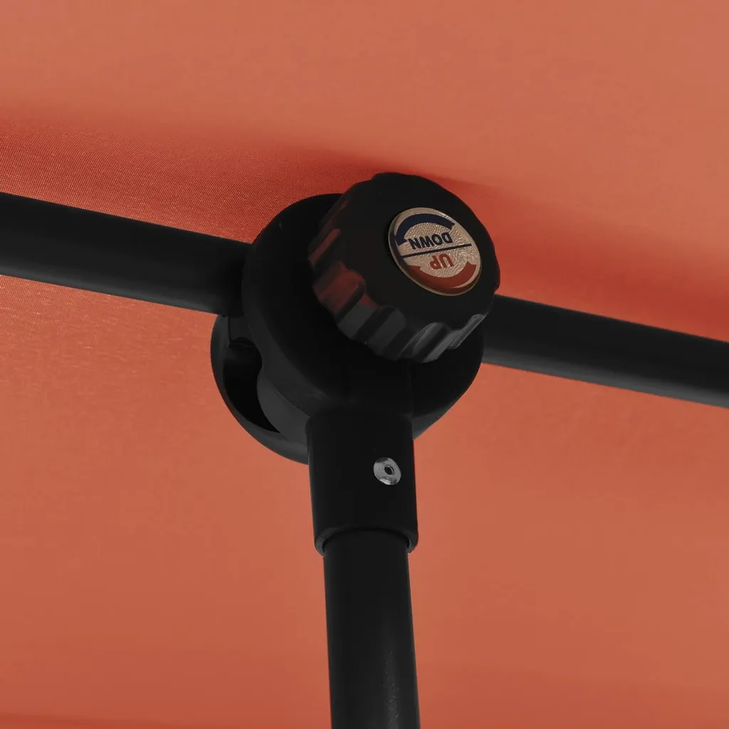 Outdoor Parasol with Aluminium Pole 2x1.5 m Terracotta