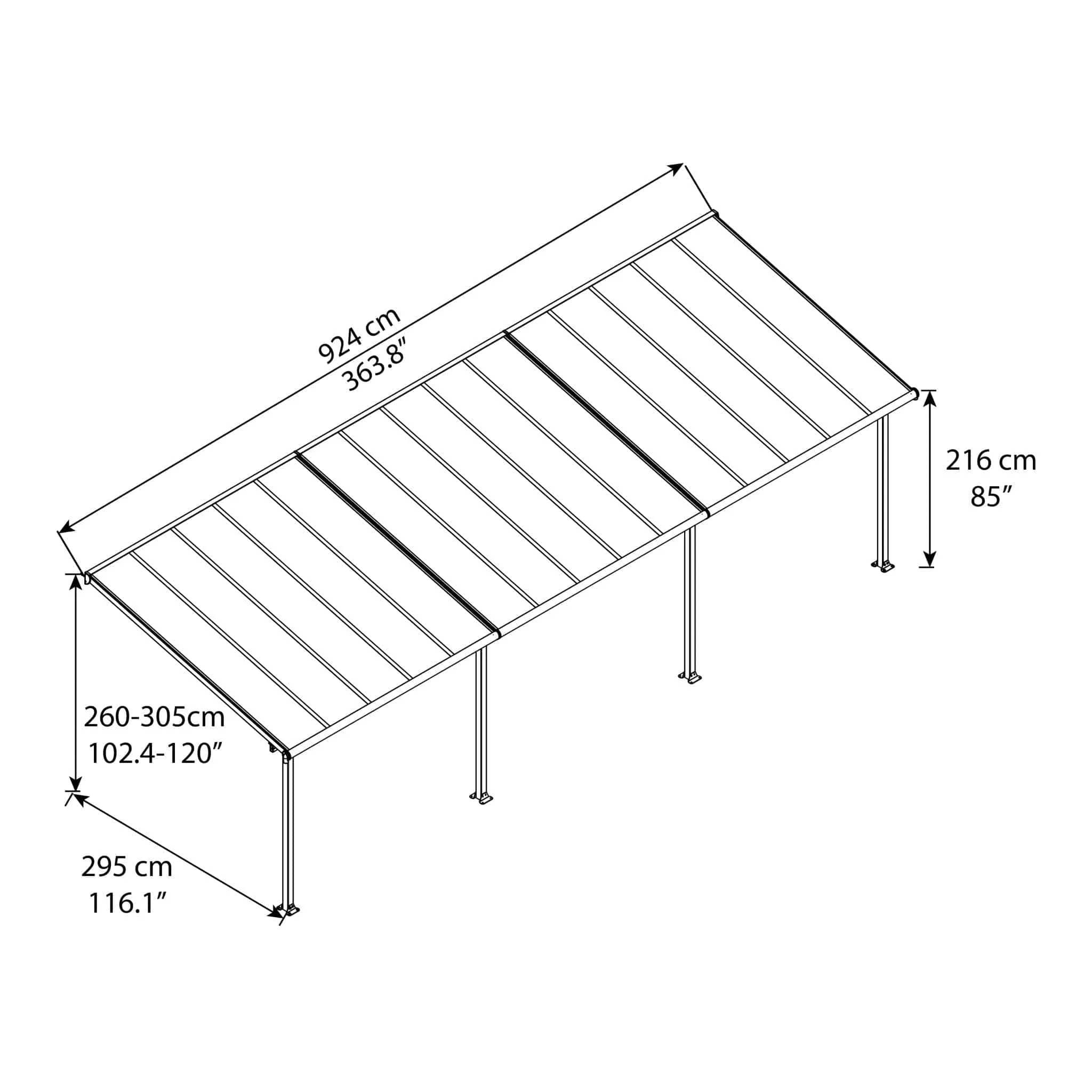 Palram - Canopia | Olympia Patio Cover - Gray