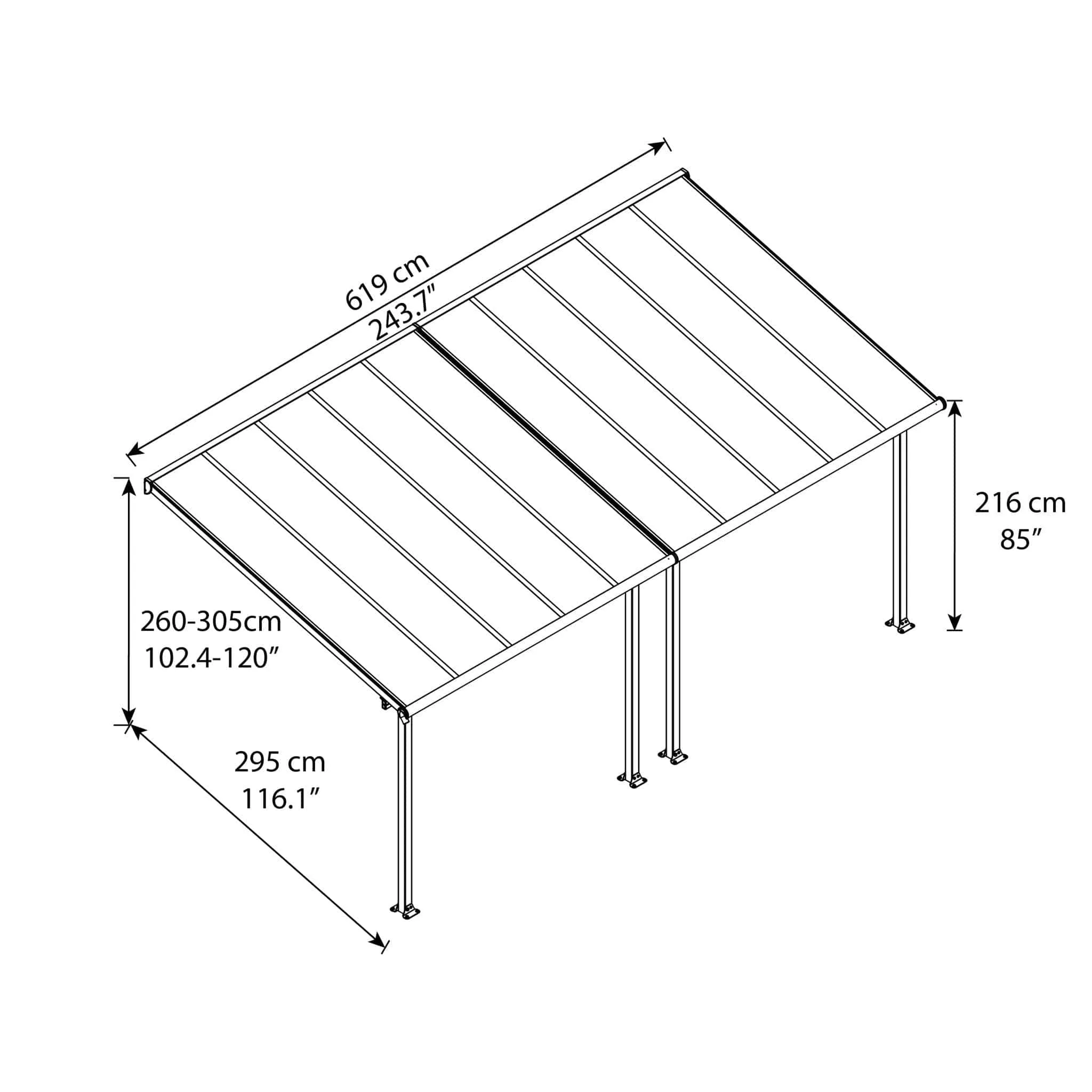Palram - Canopia | Olympia Patio Cover - Gray