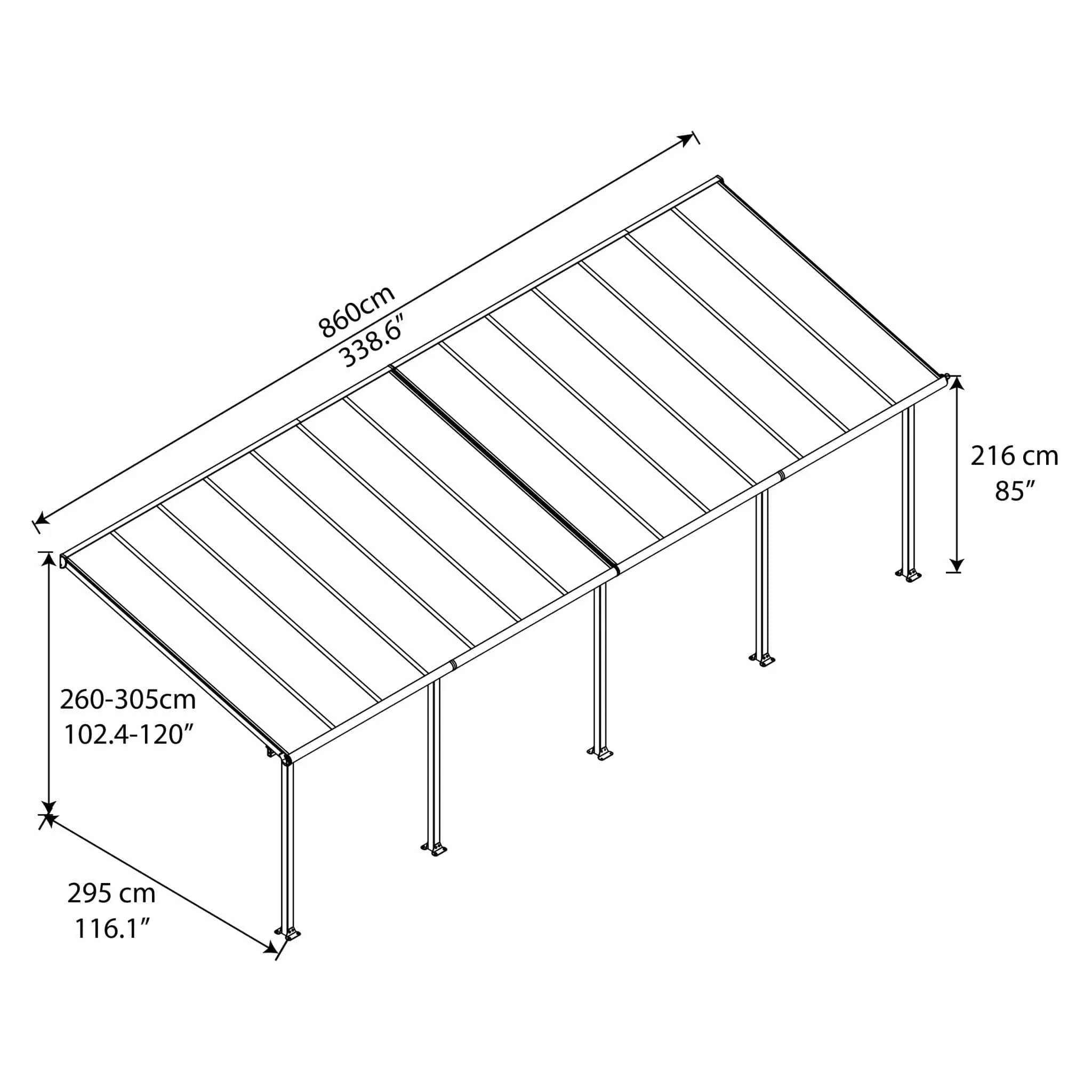 Palram - Canopia | Olympia Patio Cover - Gray