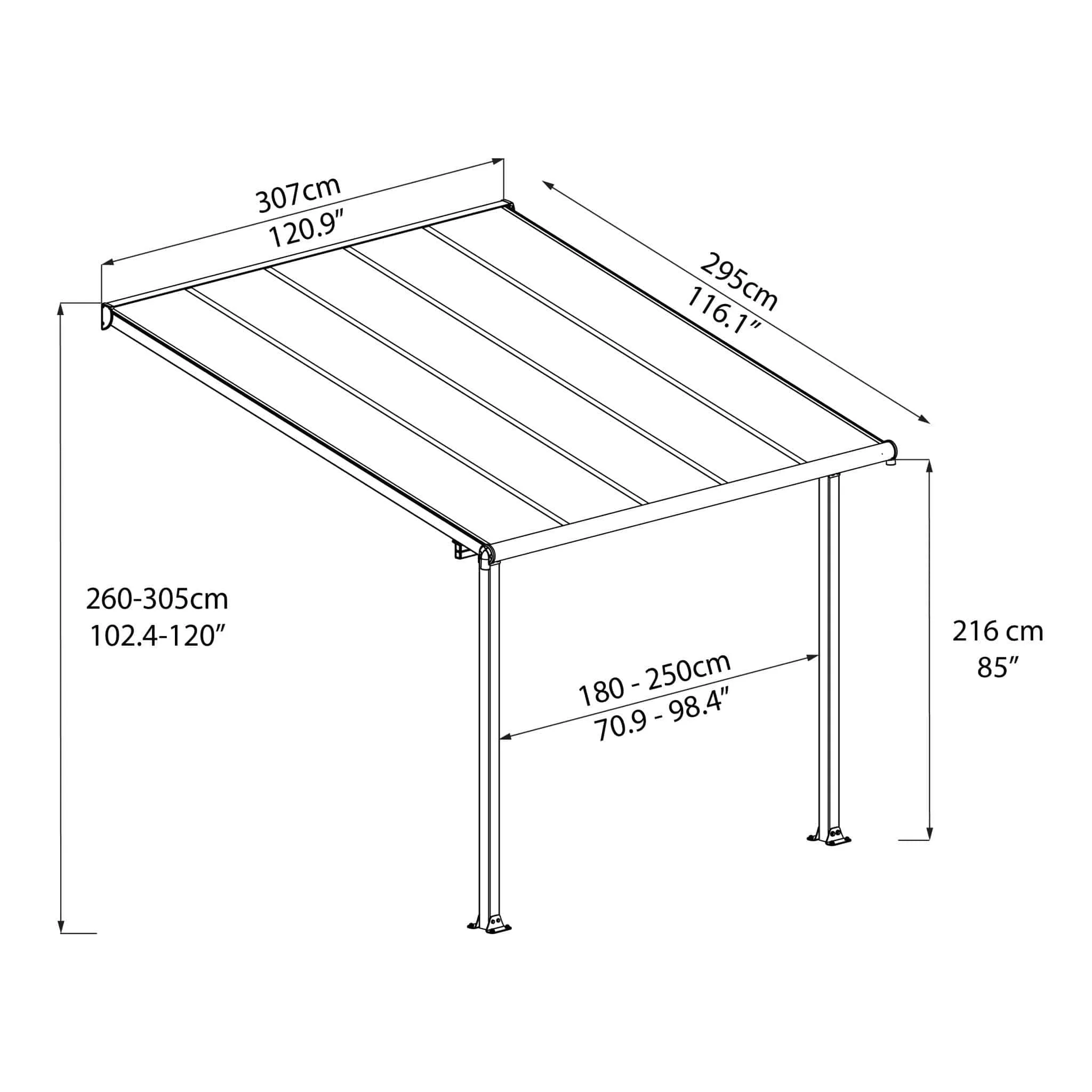 Palram - Canopia | Olympia Patio Cover - Gray