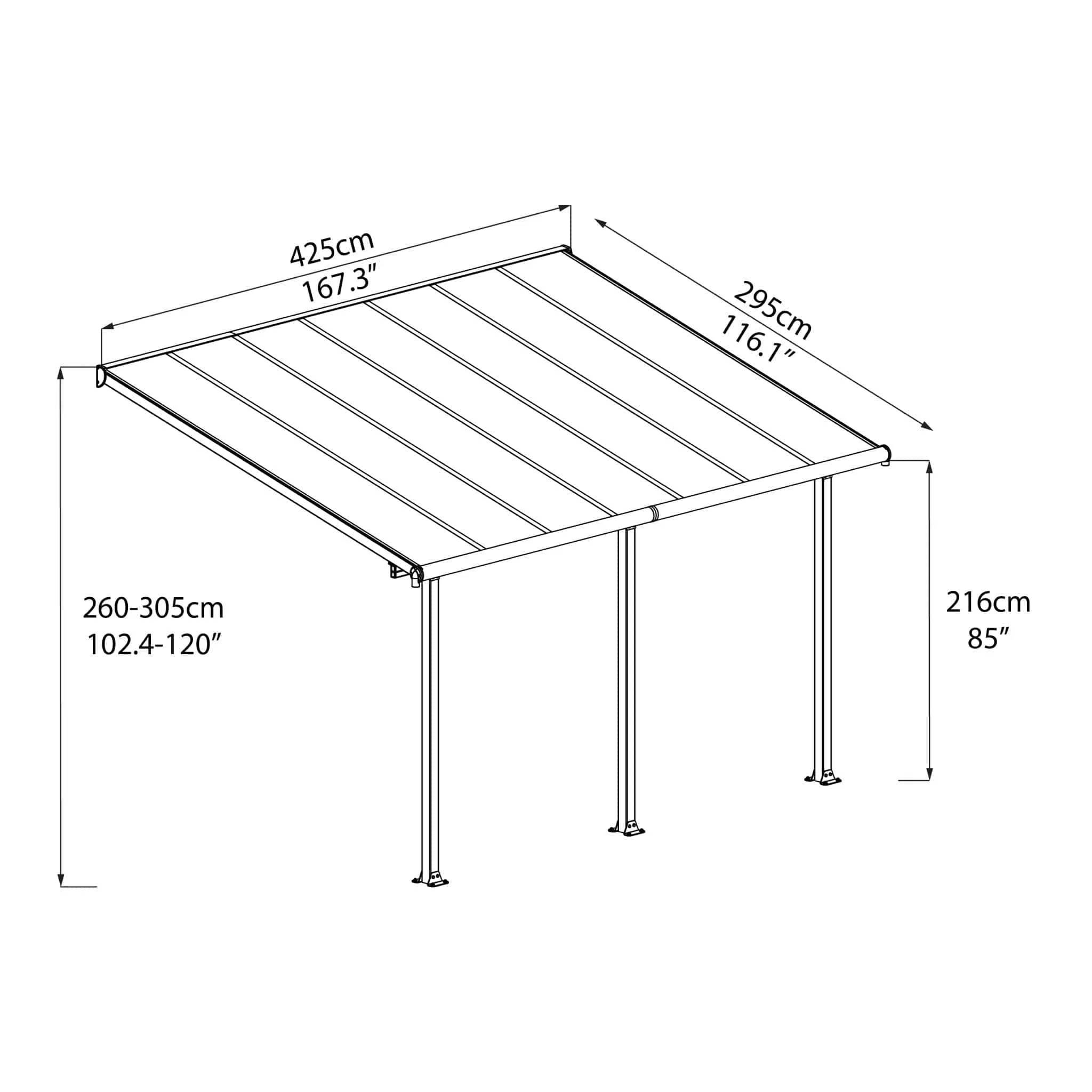 Palram - Canopia | Olympia Patio Cover - Gray
