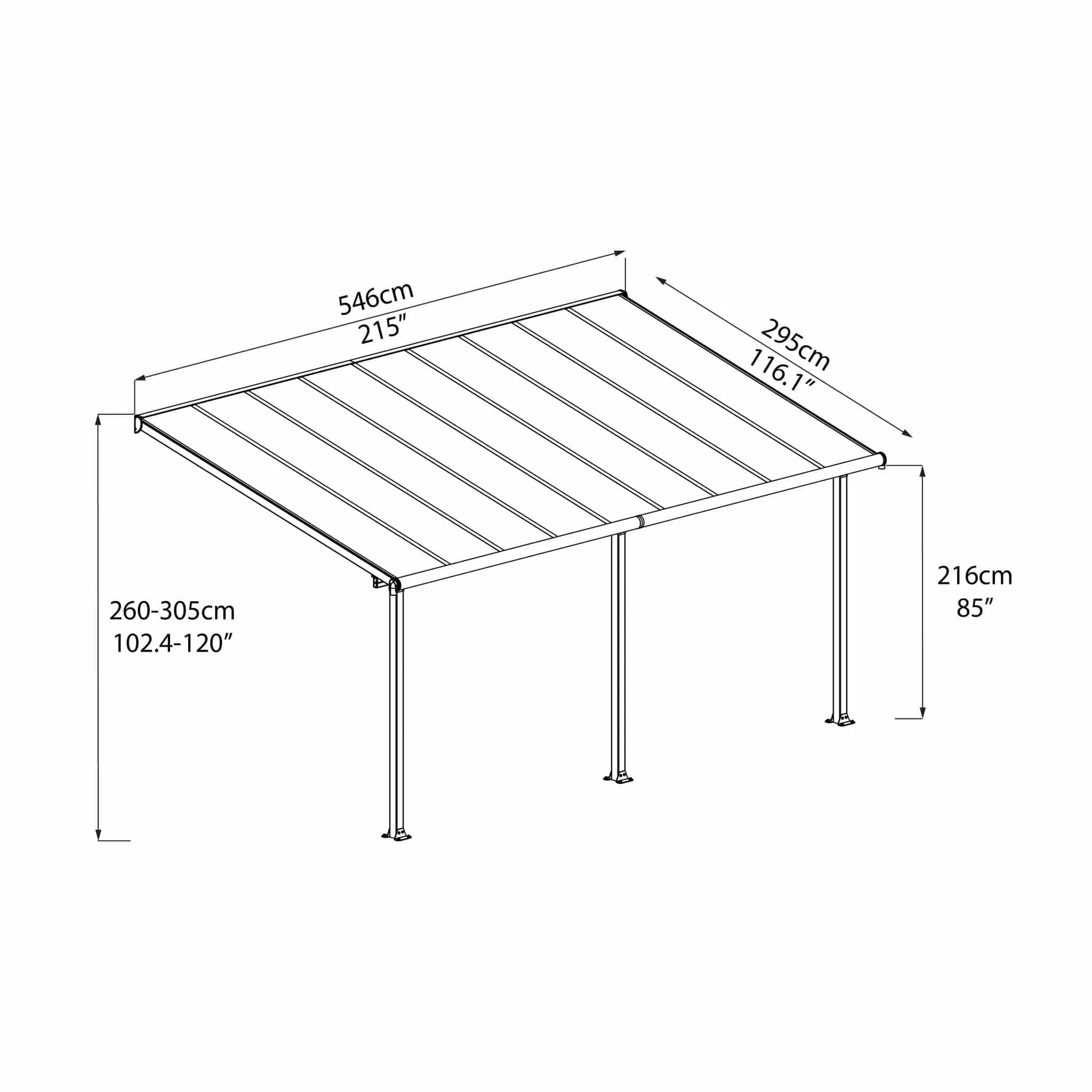 Palram - Canopia | Olympia Patio Cover - Gray