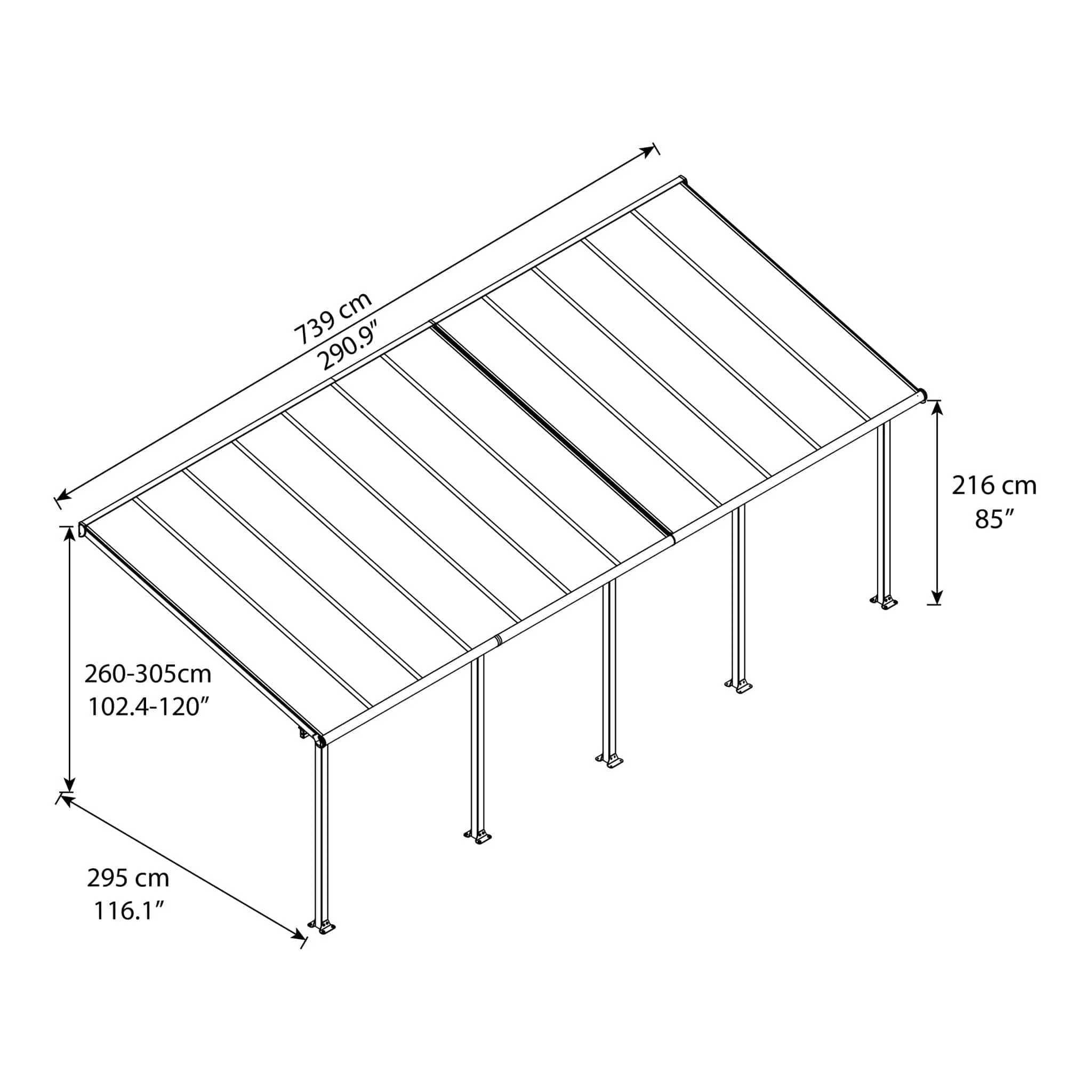 Palram - Canopia | Olympia Patio Cover - Gray
