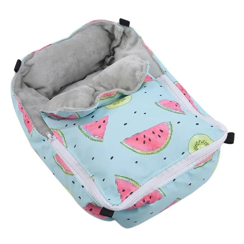 Printed Cotton Bed for Small Pets