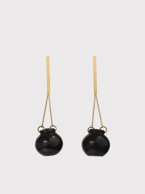 Pyau Terracotta Earrings Black