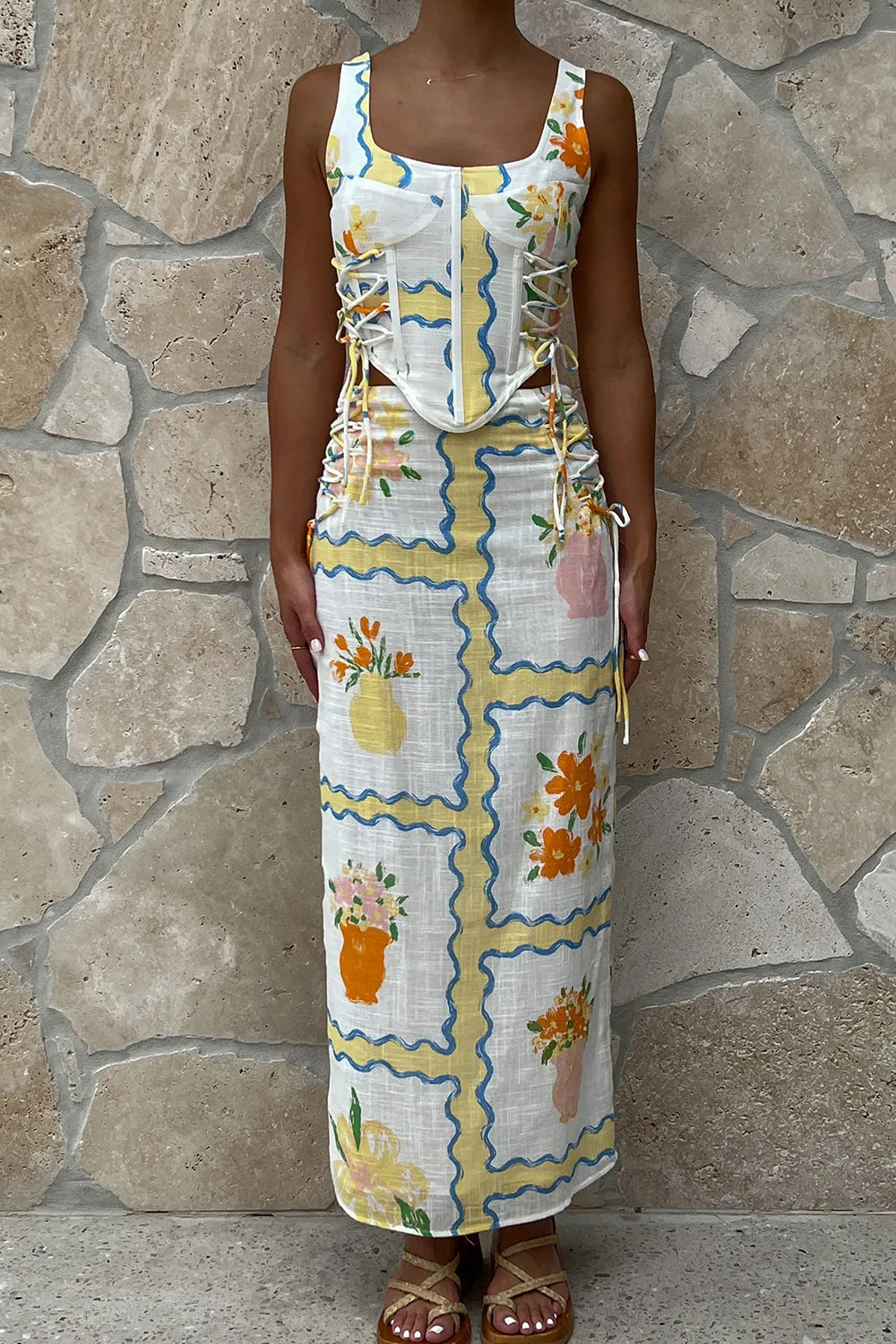 SAMPLE-Taleah Skirt - Flower Pots