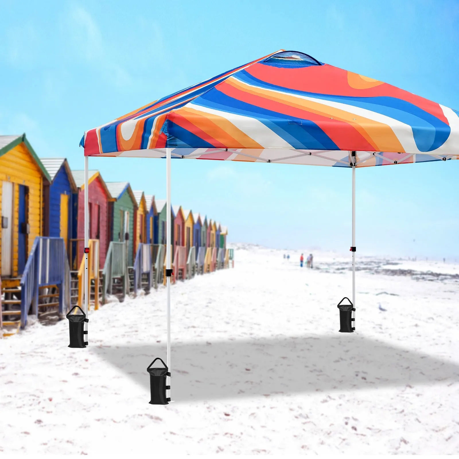 SHADE GRAPHiX Easy Setup 10x10 Pop Up Canopy Tent with Digital Printed Swirl Top