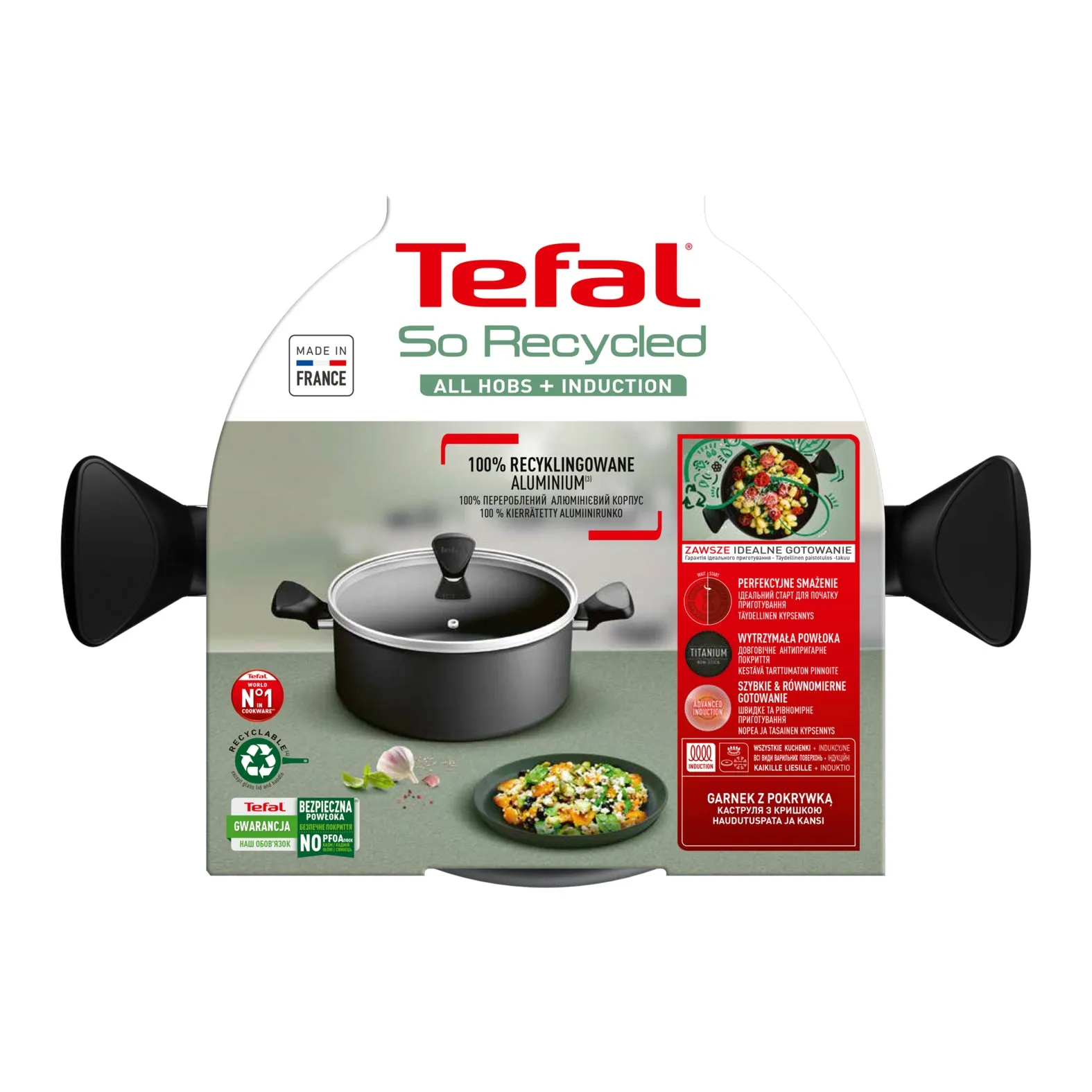 Tefal React Induction Non-Stick Stewpot   Lid 24cm/4.5L