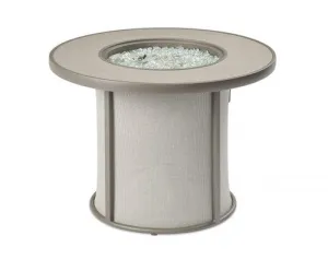 The Outdoor Greatroom Company 32 Inch Stonefire Grey Round Gas Fire Pit Table SF-32-GRY-K