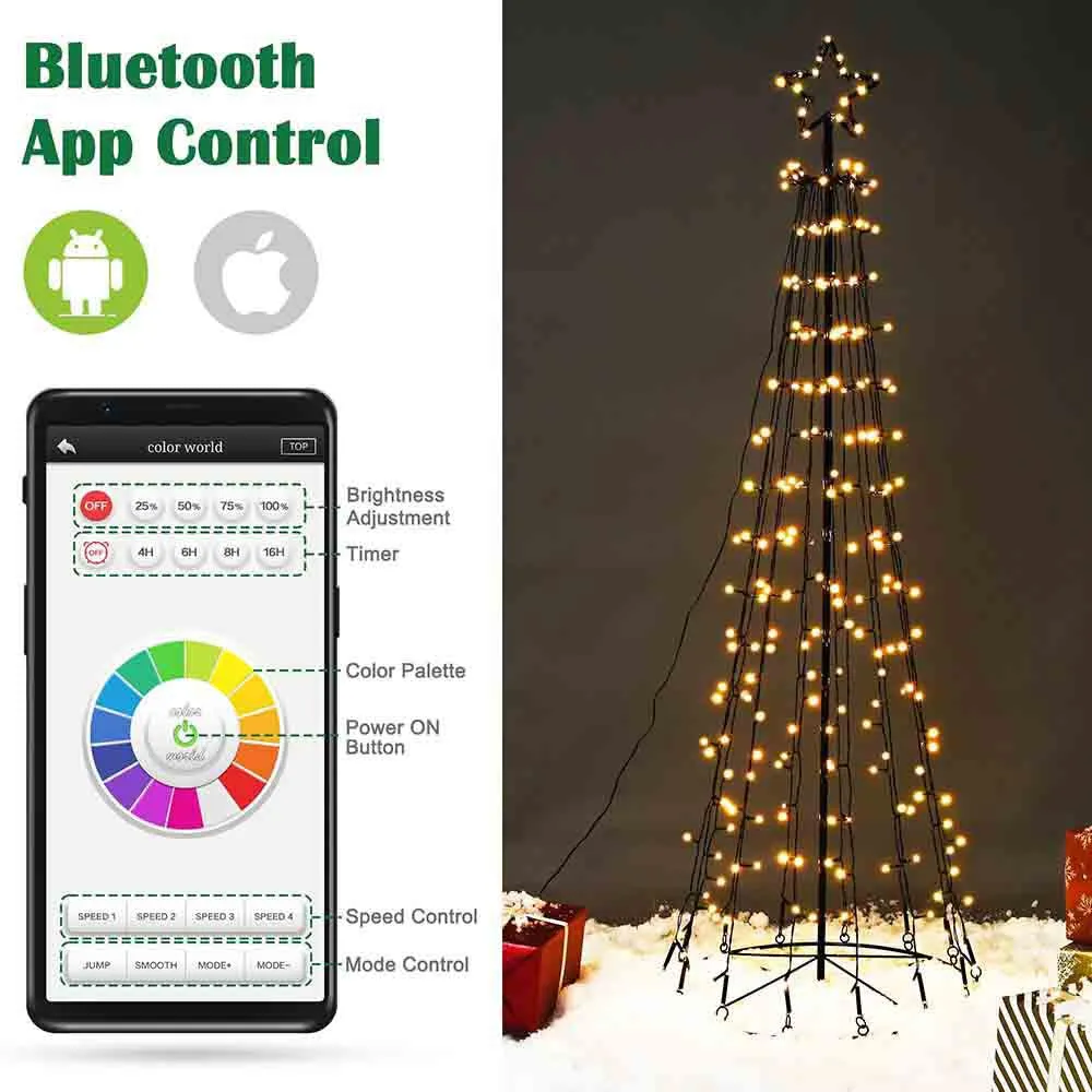 TheLAShop Multicolor Light Show Christmas Tree APP Control