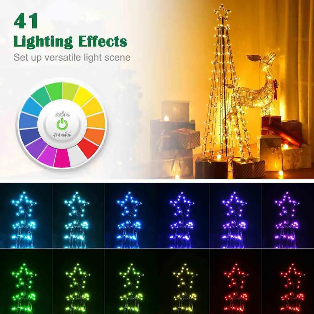 TheLAShop Multicolor Light Show Christmas Tree APP Control
