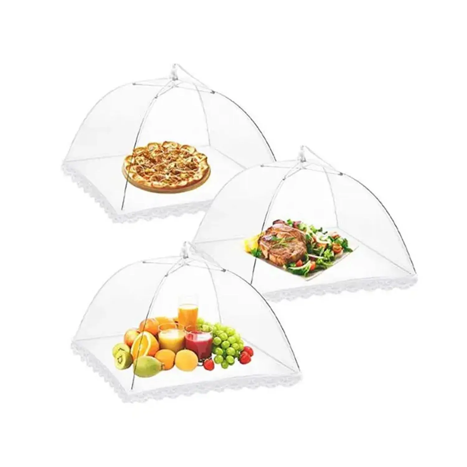 UMBRELLA FOOD COVERS MESH NET KITCHEN UMBRELLA PRACTICAL HOME USING FOOD COVER