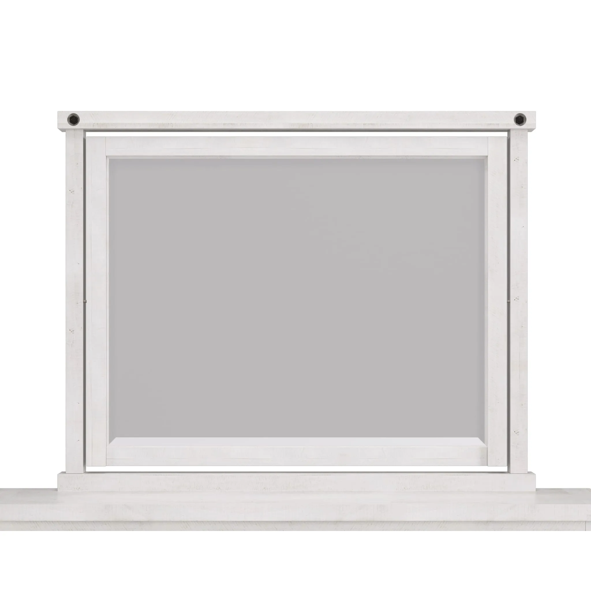 Yosemite Solid Wood Mirror in Rustic White